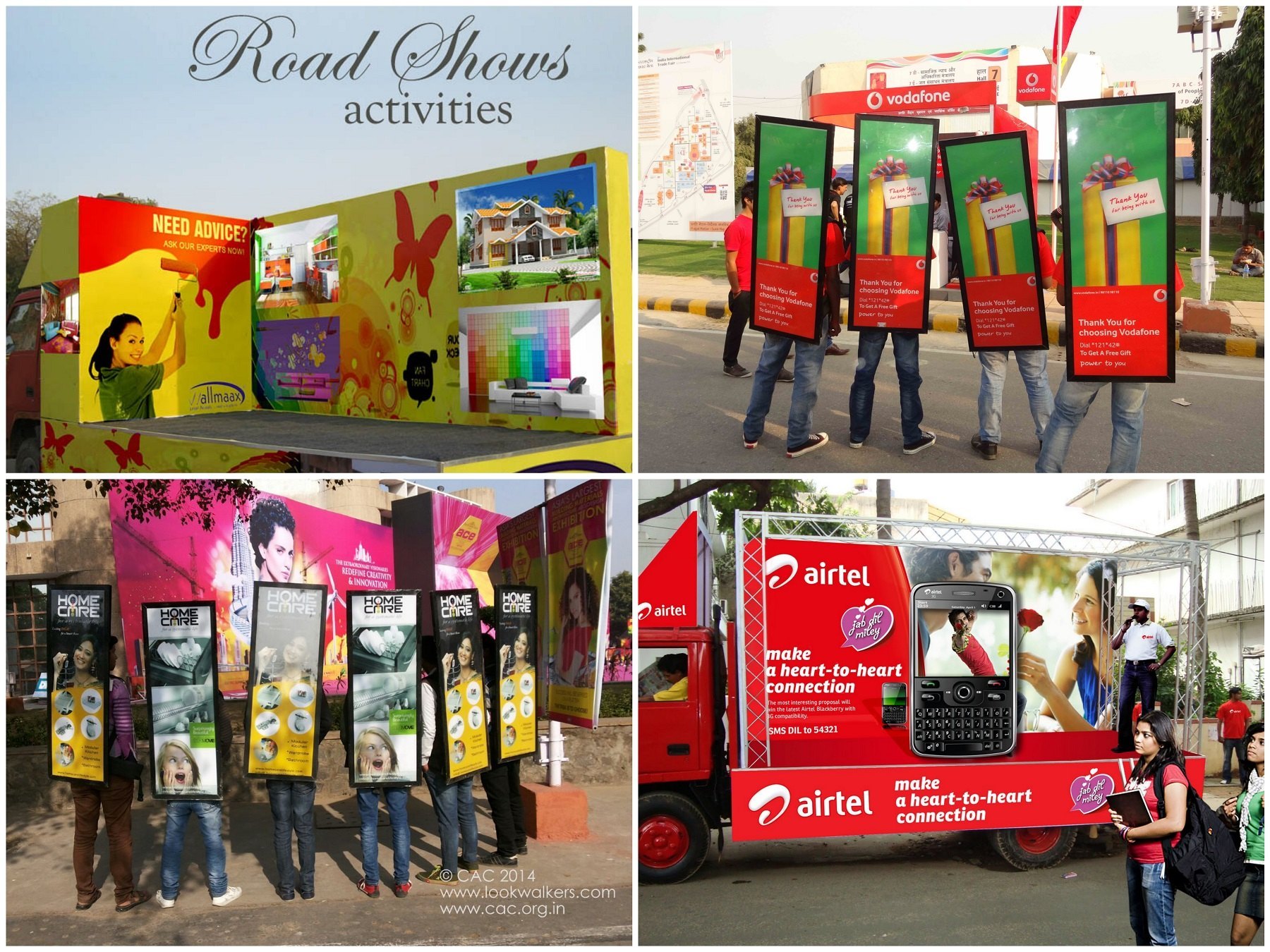 Brand activation event with crowd and banners