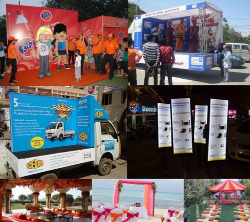 Flyers and pamphlets being distributed at an event